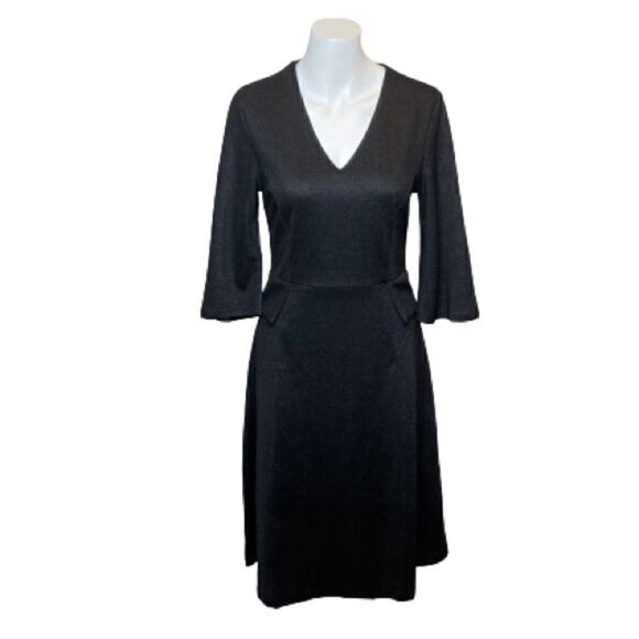 Zeagoo shiny black 3/4 sleeve dress size S - Picture 1 of 16